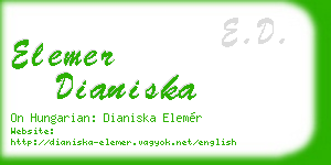 elemer dianiska business card